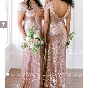Revelry Chloe Sequin Dress - Champagne Gold - 6